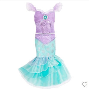 Disney Store The Little Mermaid Princess Ariel Halloween Costume 7/8 top 9/10